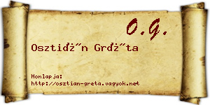 Osztián Gréta névjegykártya